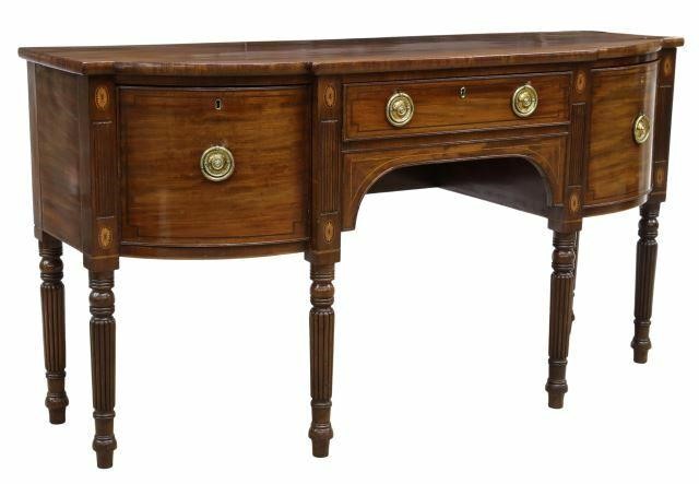 ENGLISH SHERATON INLAID MAHOGANY