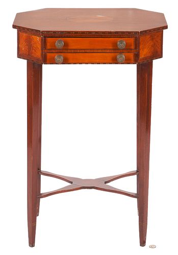 ENGLISH SHERATON INLAID SEWING