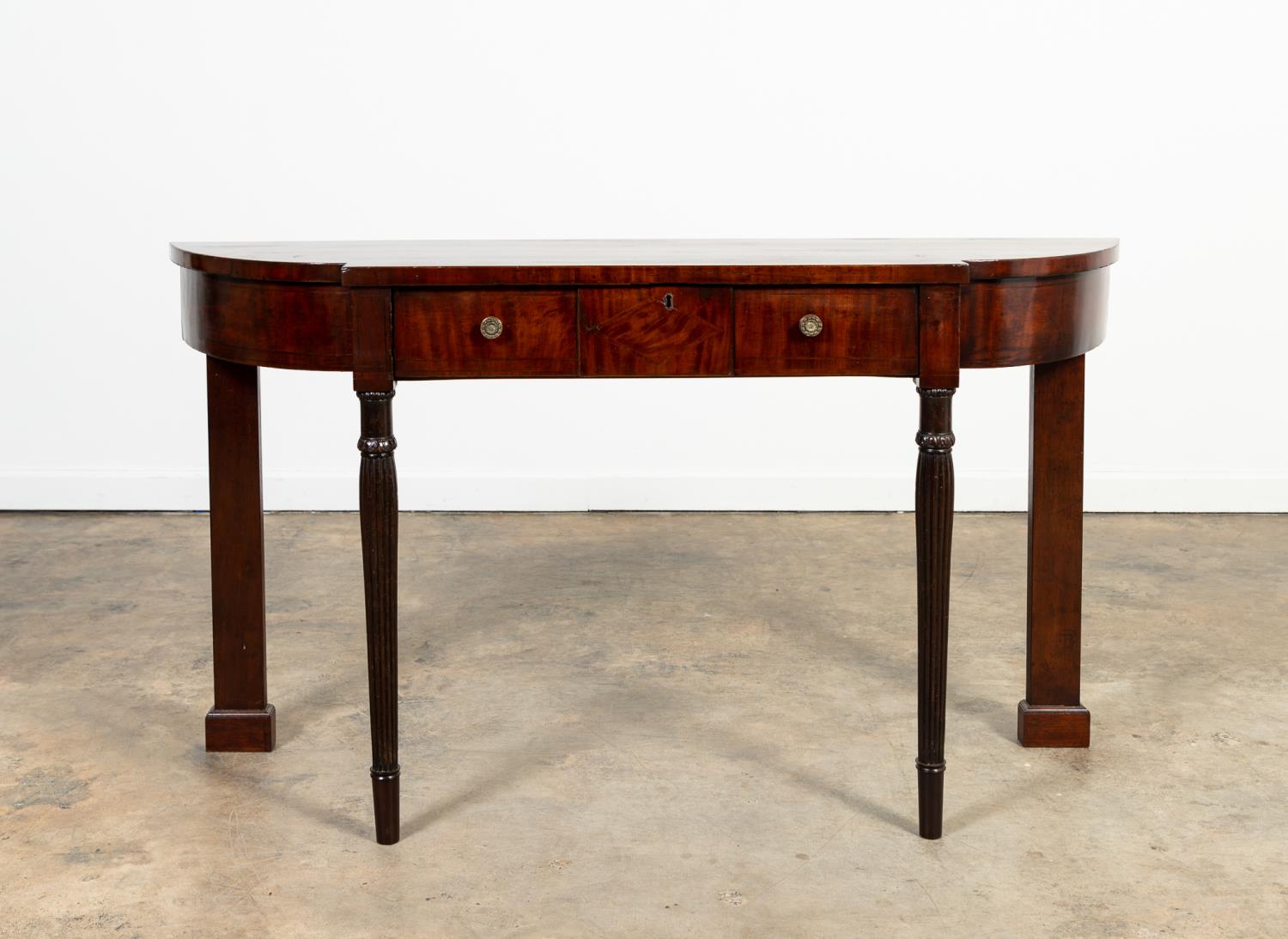 ENGLISH SHERATON MAHOGANY CONSOLE