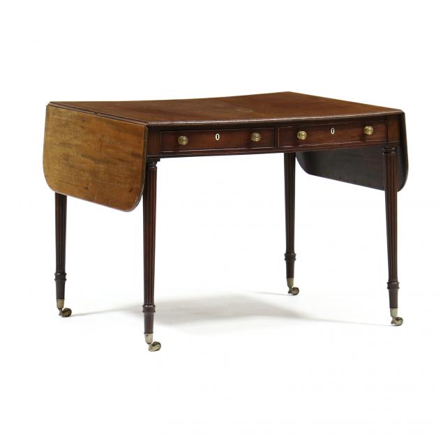 ENGLISH SHERATON MAHOGANY DROP LEAF