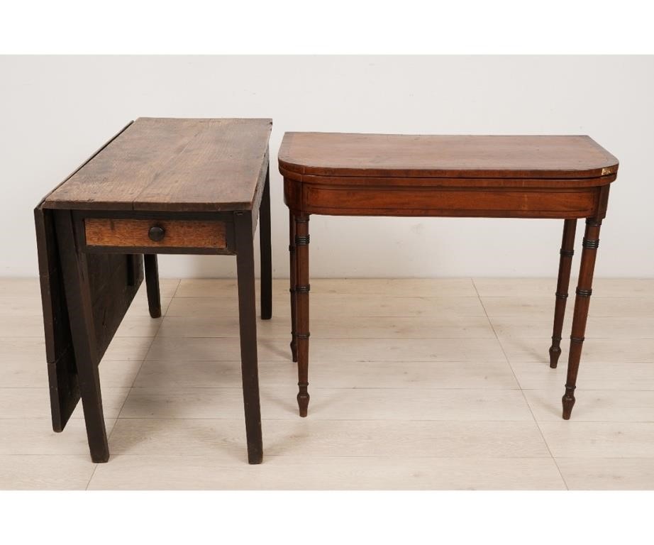 English Sheraton mahogany gaming