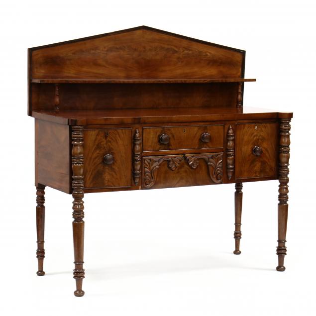 ENGLISH SHERATON MAHOGANY SIDEBOARD