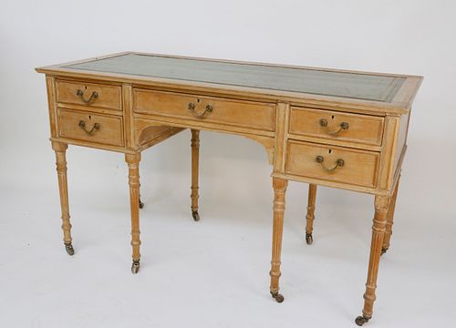 ENGLISH SHERATON PINE WRITING DESK,