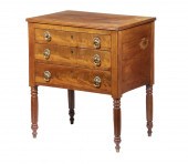 ENGLISH SHERATON THREE DRAWER