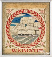 ENGLISH SHIP WOOLEY, 19TH C.En
