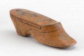 ENGLISH SHOE-FORM TREEN AND PI