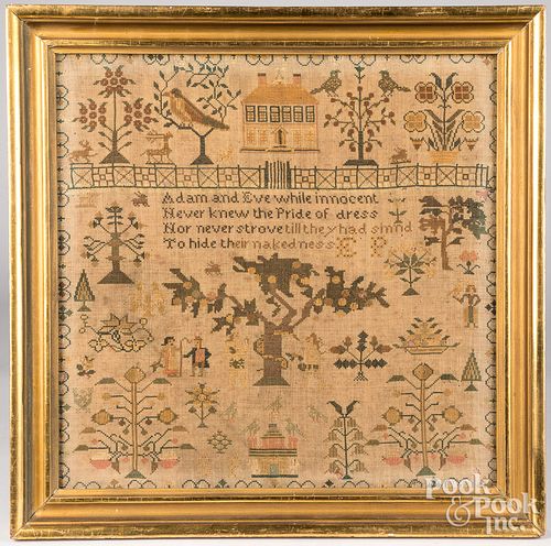 ENGLISH SILK ON LINEN ADAM AND