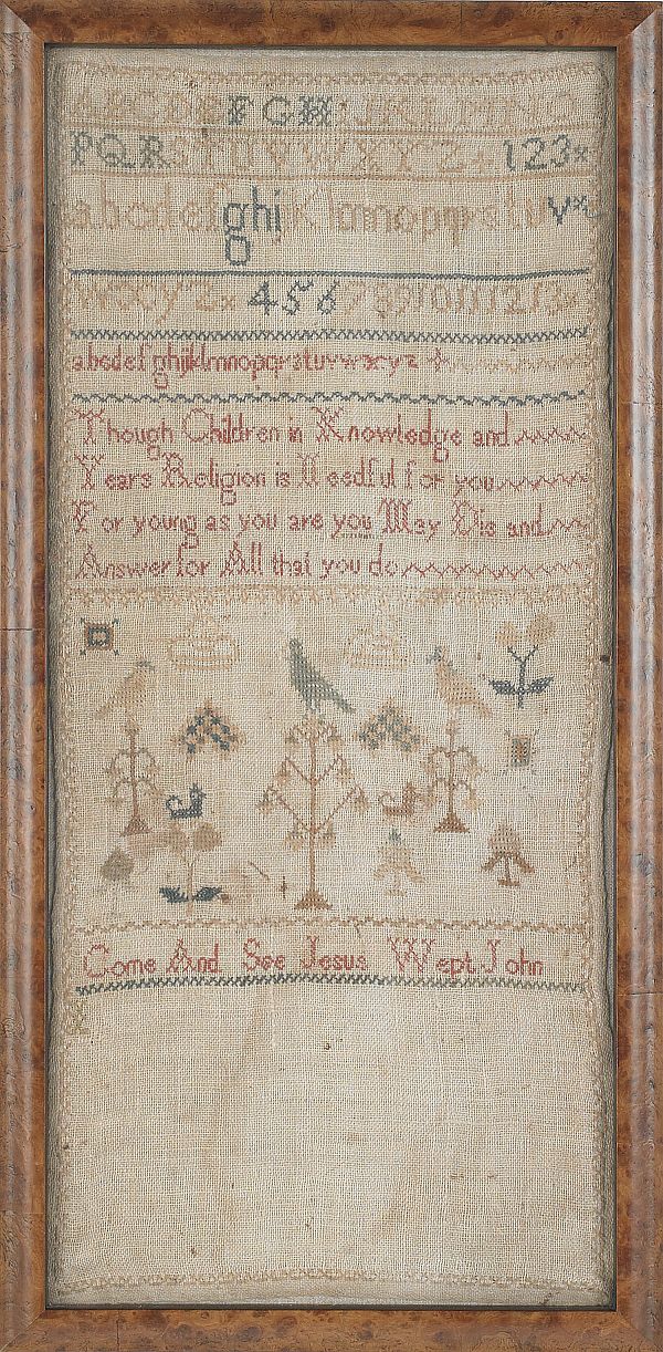English silk on linen band