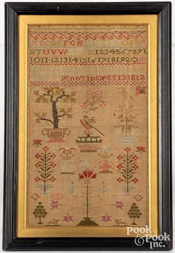 ENGLISH SILK ON LINEN NEEDLEWORK