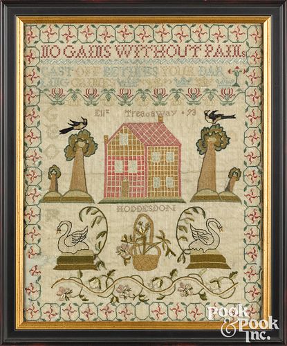 ENGLISH SILK ON LINEN NEEDLEWORK