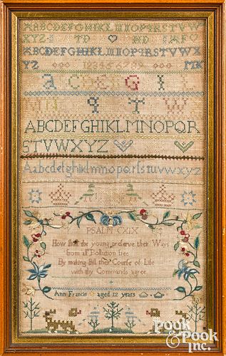 ENGLISH SILK ON LINEN NEEDLEWORK