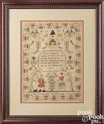 ENGLISH SILK ON LINEN NEEDLEWORK