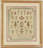 ENGLISH SILK ON LINEN SAMPLER