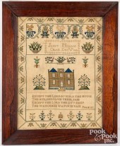 ENGLISH SILK ON LINEN SAMPLER,