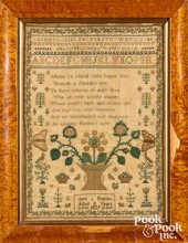 ENGLISH SILK ON LINEN SAMPLER,