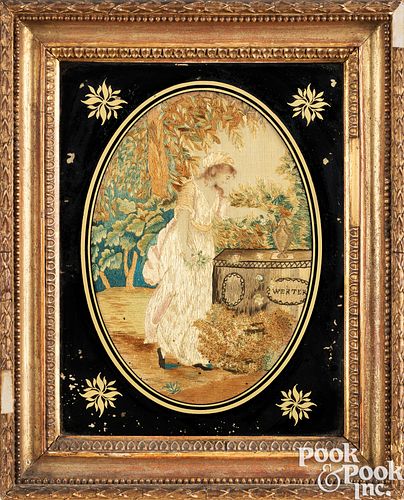 ENGLISH SILK ON SILK OVAL