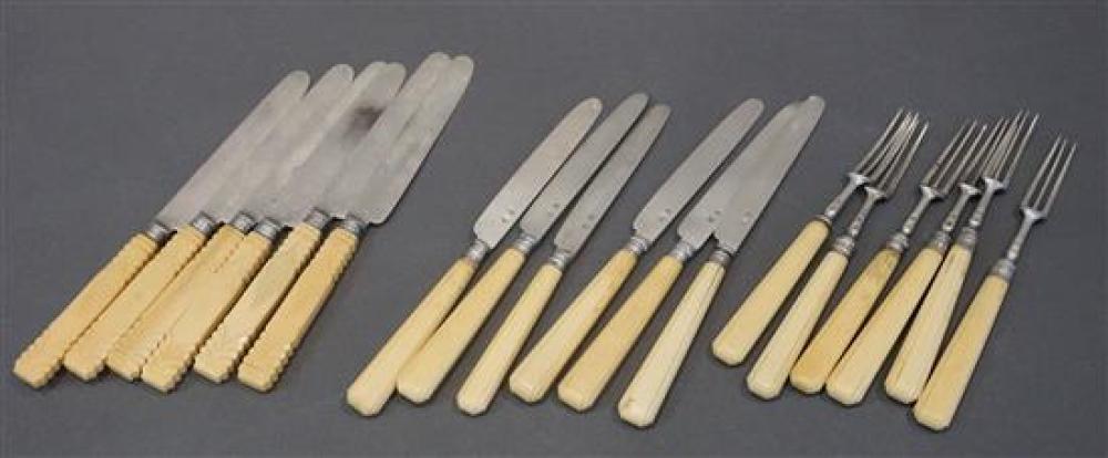 ENGLISH SILVER AND BONE HANDLE