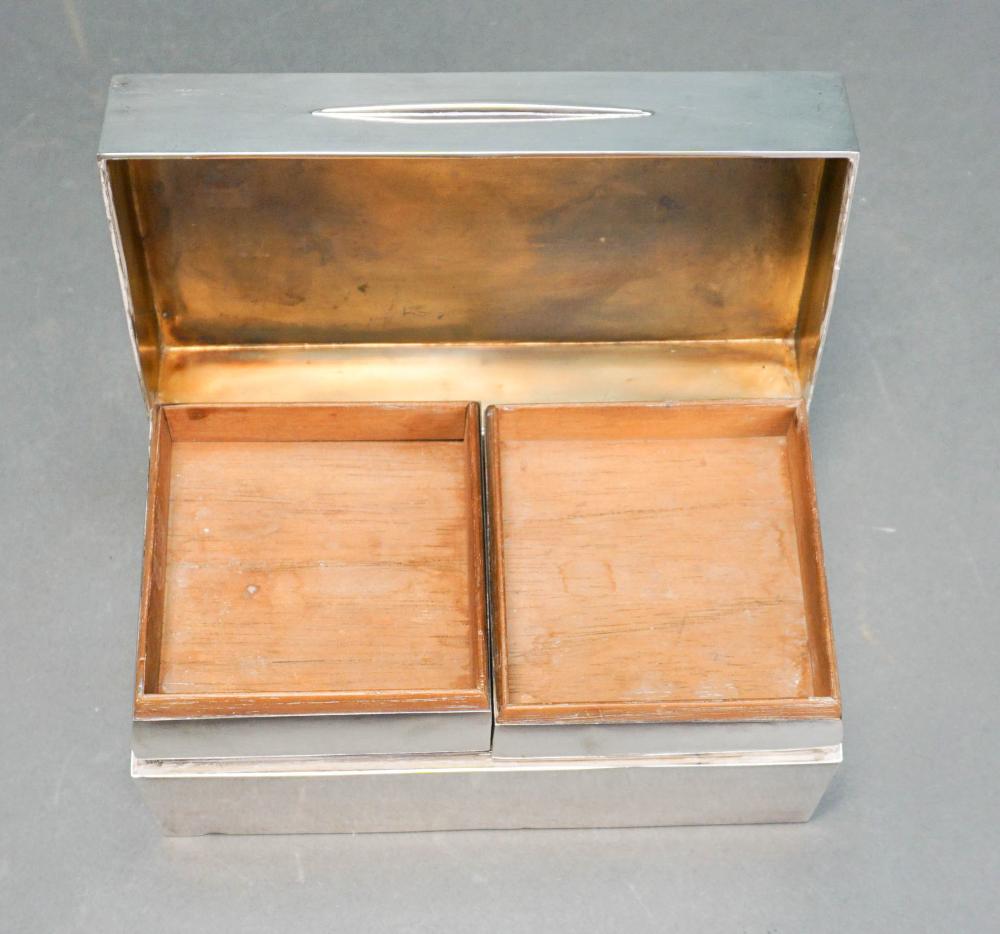 ENGLISH SILVER AND WOOD LINED