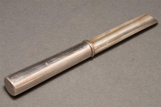English silver apple corer,