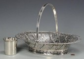 ENGLISH SILVER BASKET & FRENCH