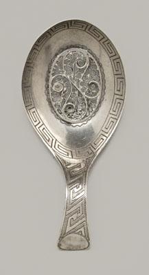 English silver caddy spoon,
