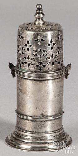 ENGLISH SILVER CASTER, 19TH