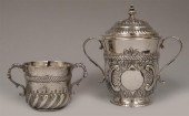 ENGLISH SILVER CAUDLE CUP AND