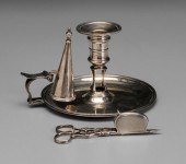 English Silver Chamber Stick e