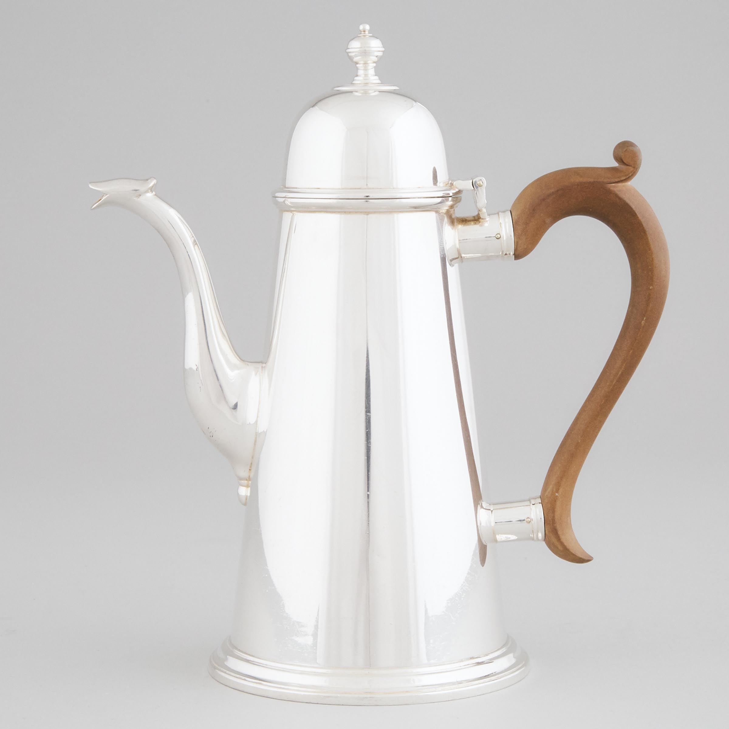 English Silver Coffee Pot,