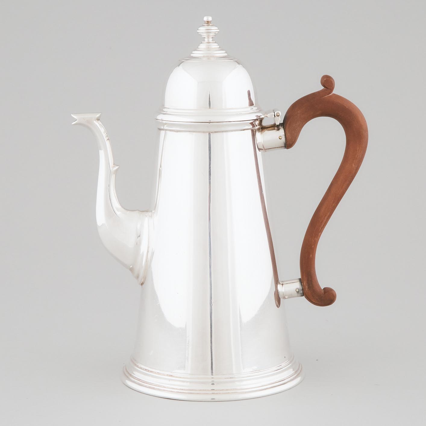 English Silver Coffee Pot,