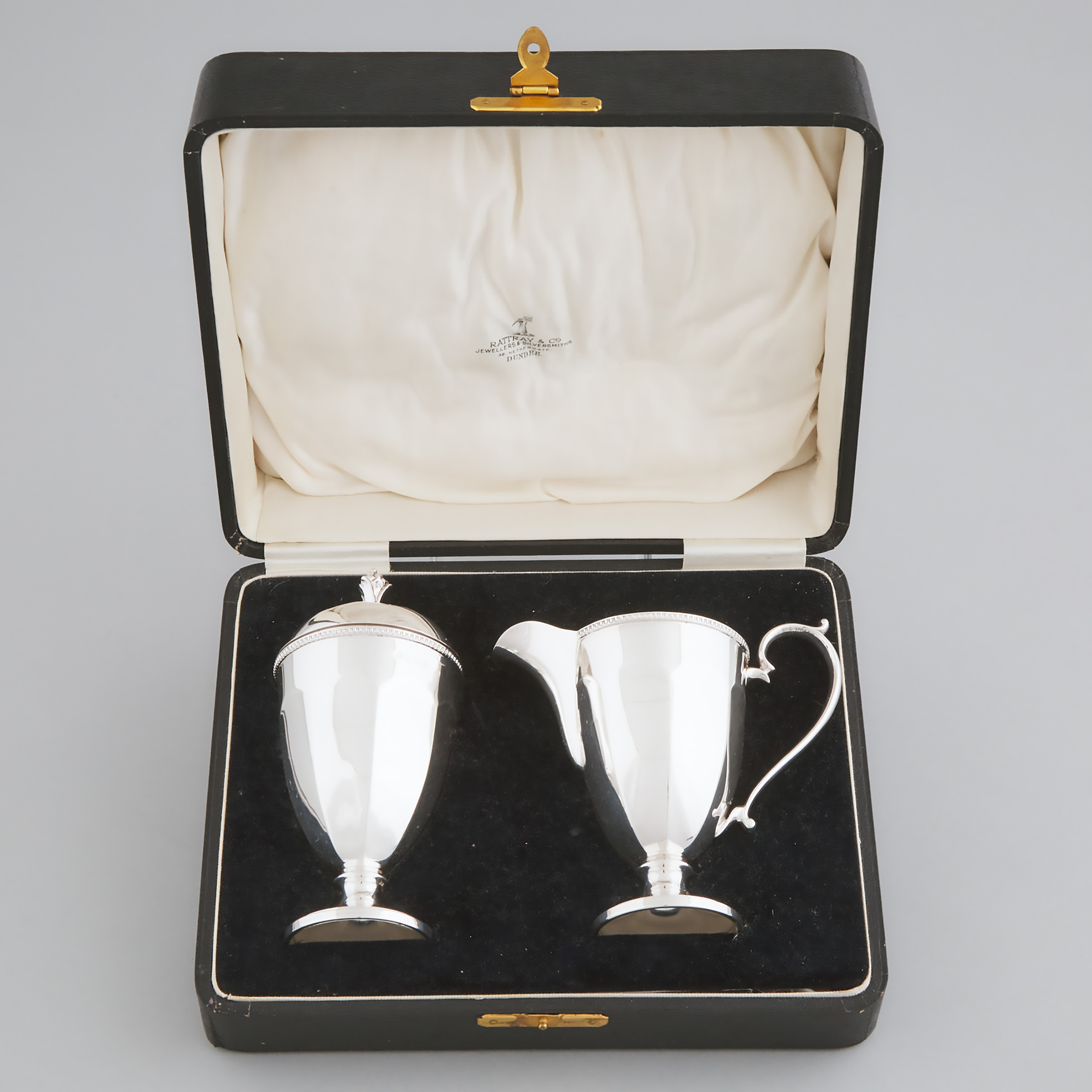 English Silver Cream Jug and Caster