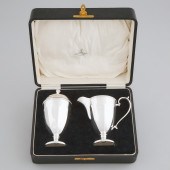 English Silver Cream Jug and C