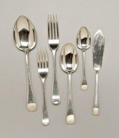 English silver flatware, 47 pi