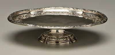 English silver footed tray,