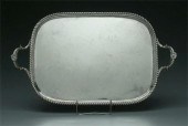 English silver George IV tray,