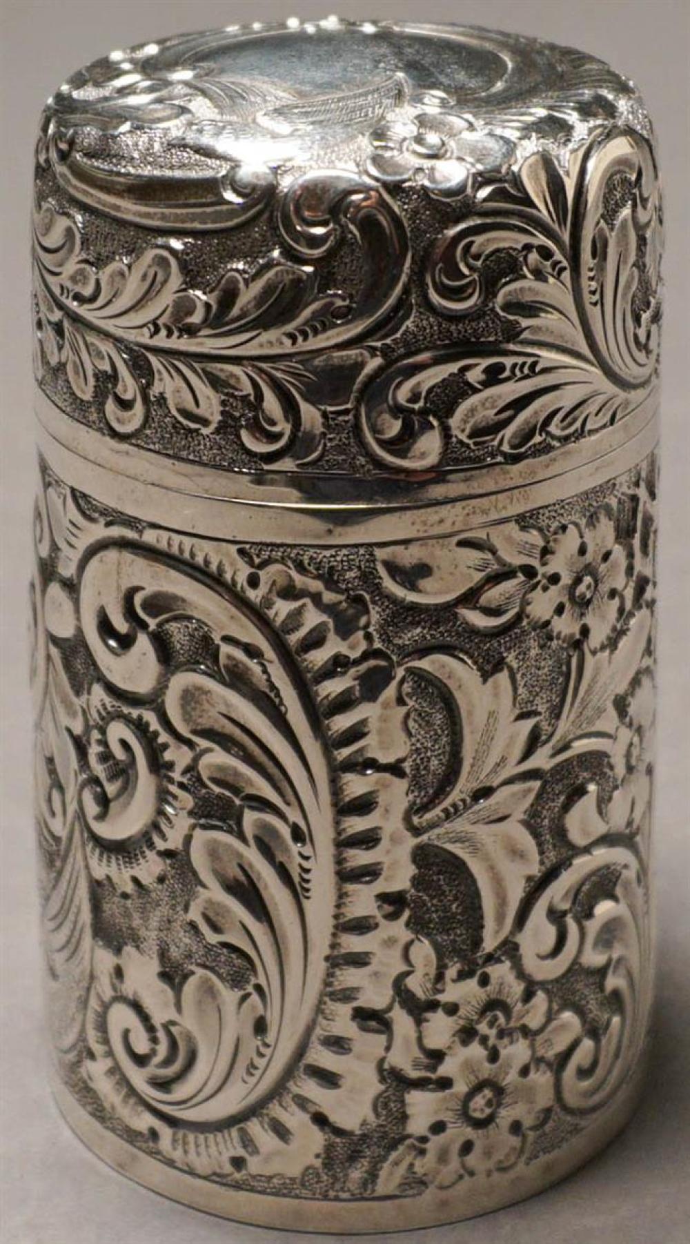 ENGLISH SILVER INKWELL, WILLIAM