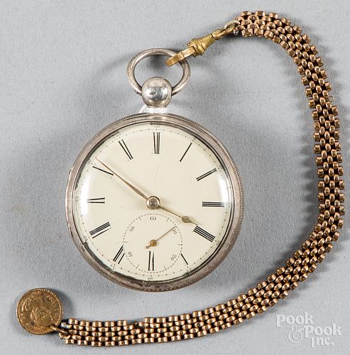 ENGLISH SILVER KEYWIND POCKET