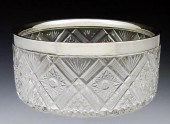 ENGLISH SILVER MOUNTED CUT GLA