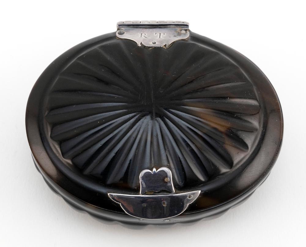 ENGLISH SILVER-MOUNTED SHELL