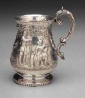 English silver mug, baluster f