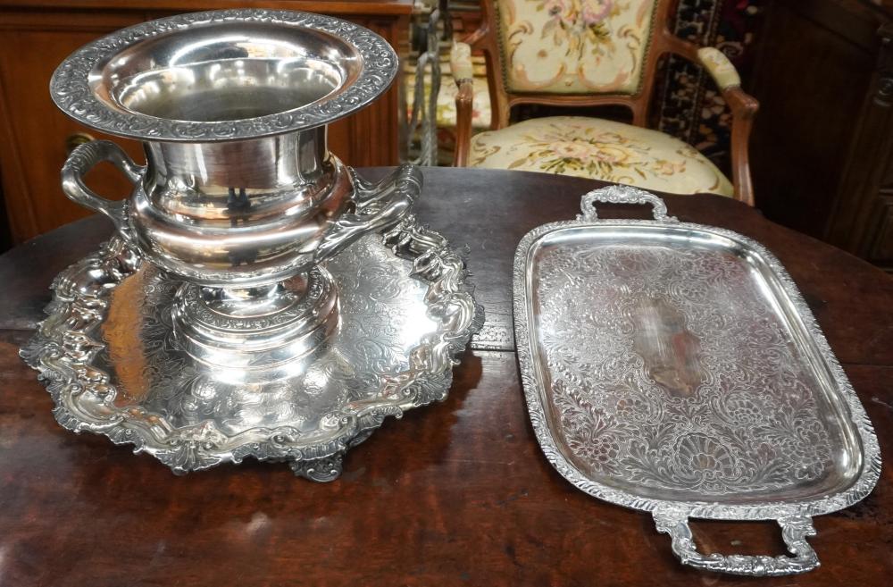ENGLISH SILVER ON COPPER VASE AND