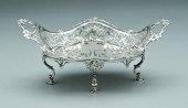 English silver openwork basket