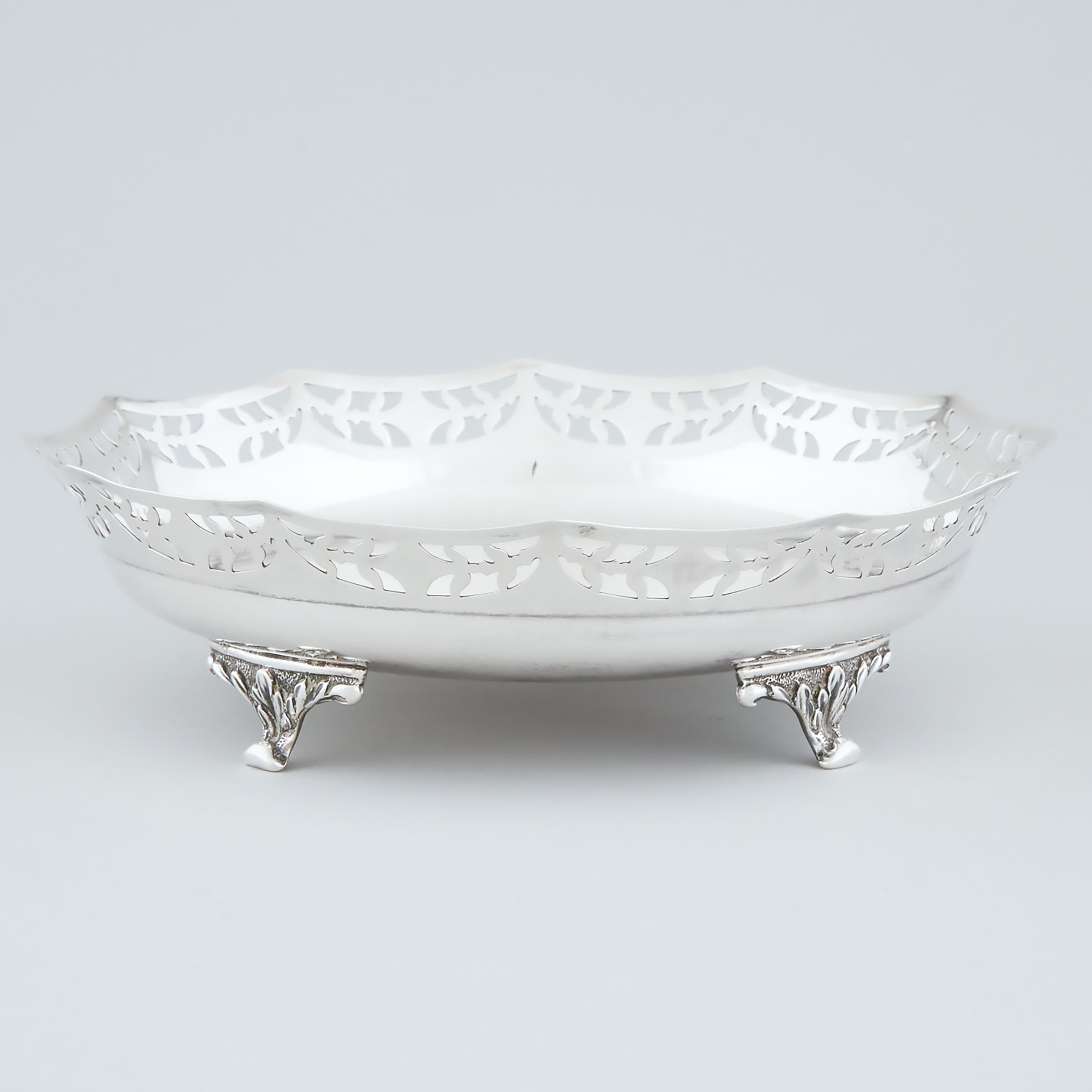 English Silver Pierced Shallow