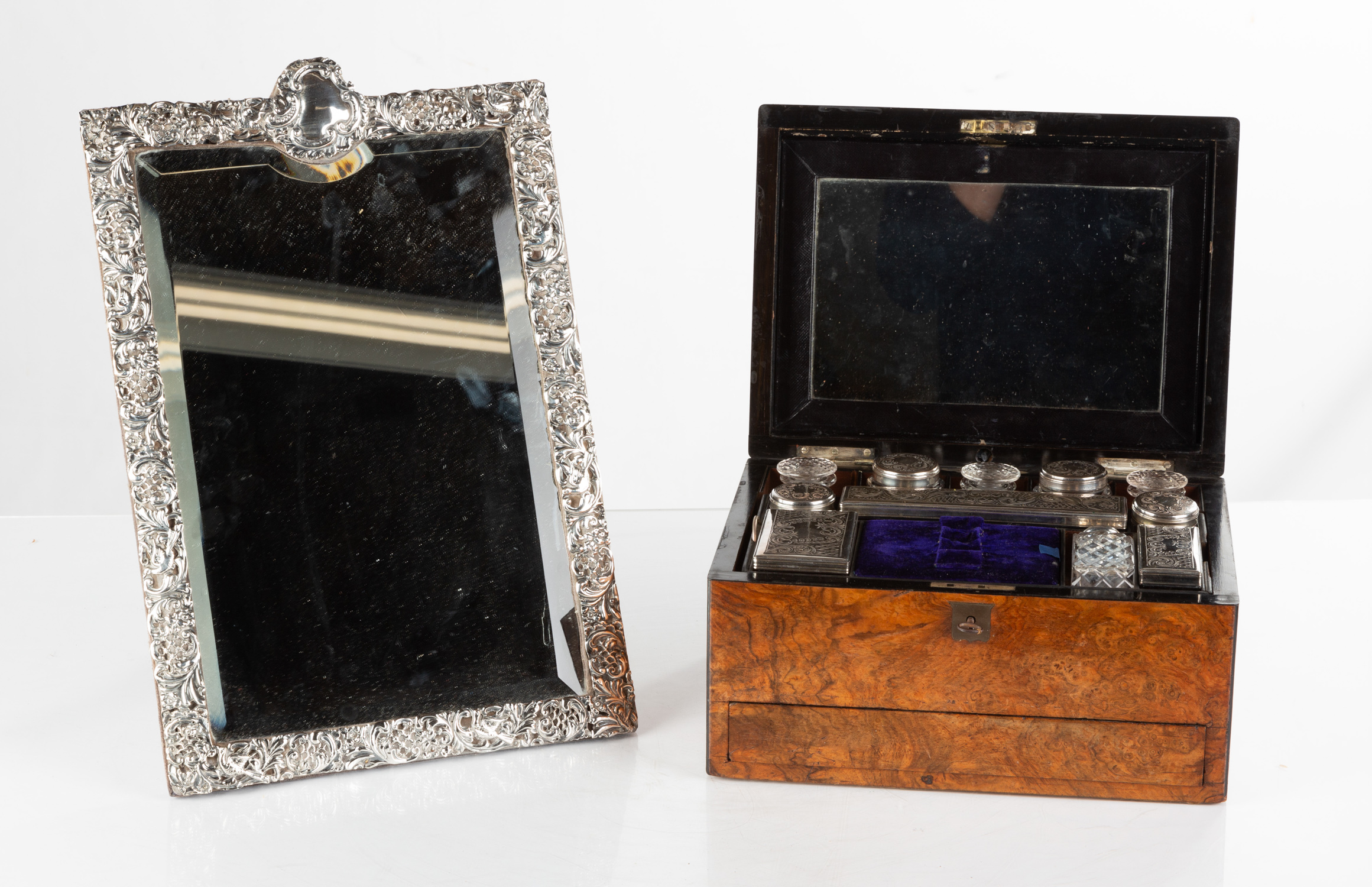 ENGLISH SILVER-PLATE AND GLASS