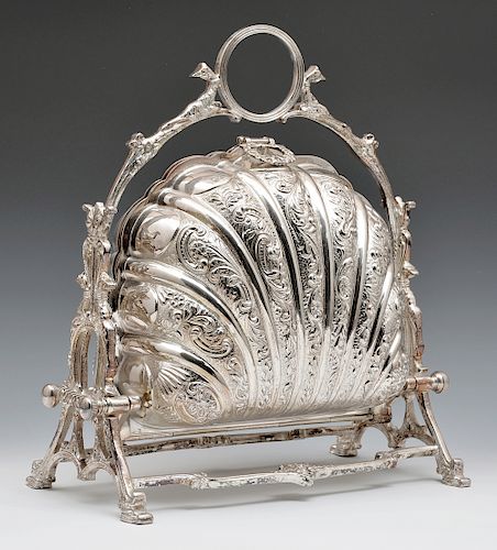 ENGLISH SILVER PLATE CLAM SHELL