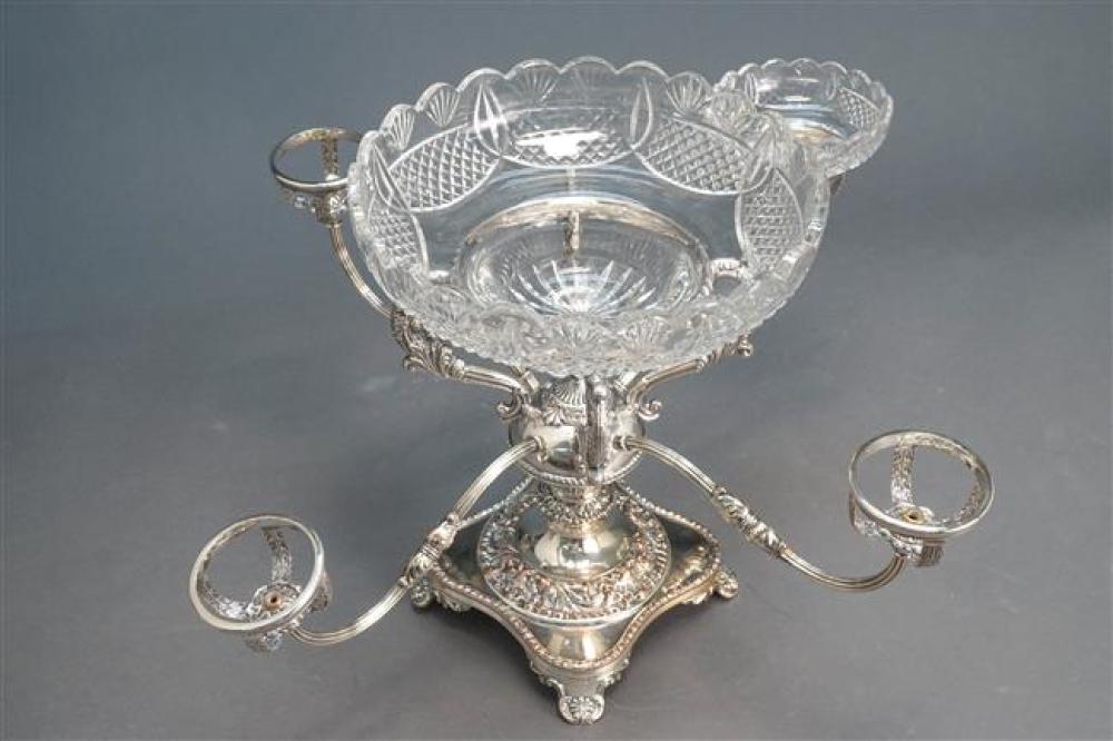 ENGLISH SILVER PLATE EPERGNE WITH