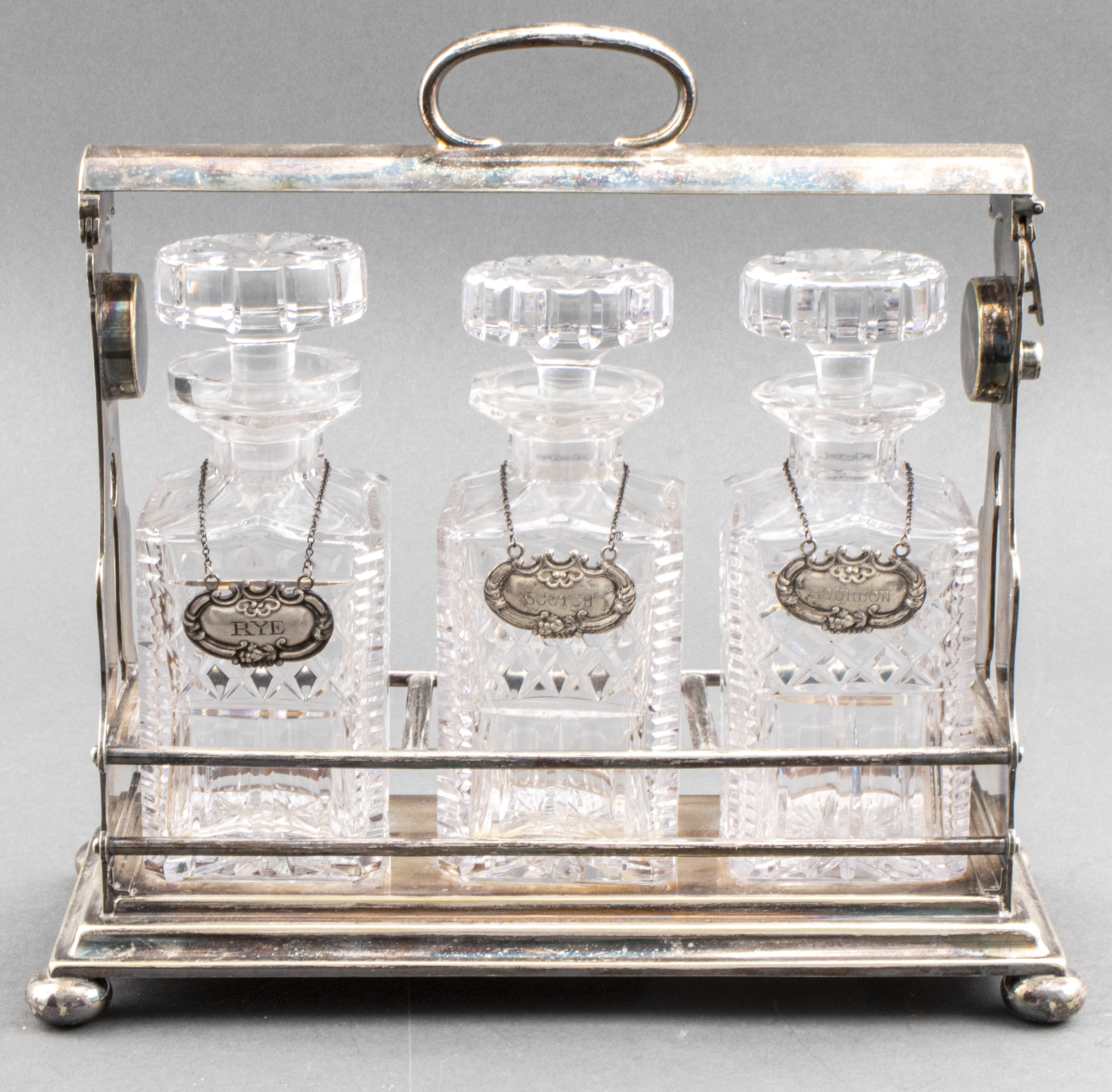 ENGLISH SILVER-PLATE LIQUOR