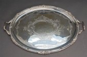 ENGLISH SILVER PLATE OVAL TWO-