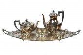 ENGLISH SILVER-PLATE TEA & COF