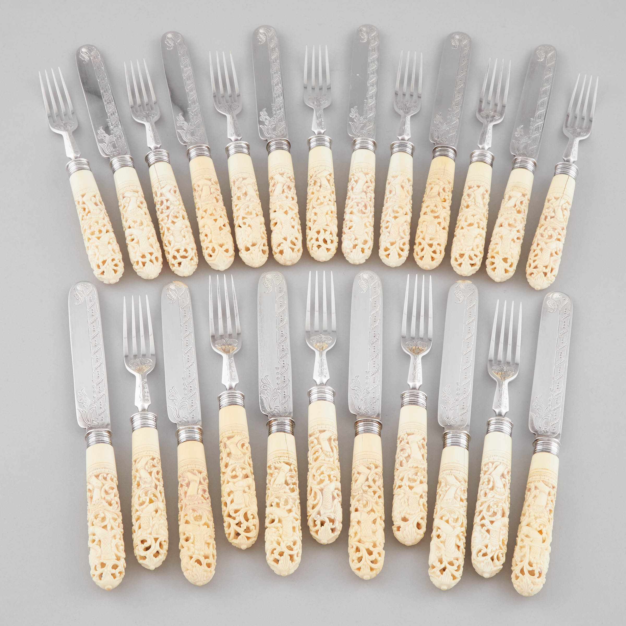 English Silver Plated and Carved